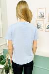 144764 B Yaka Baskili Tshirt